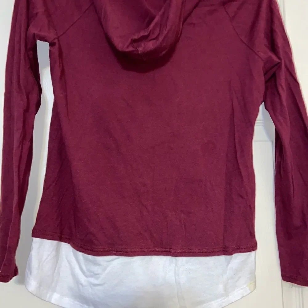 Justice long sleeve hooded top size 14